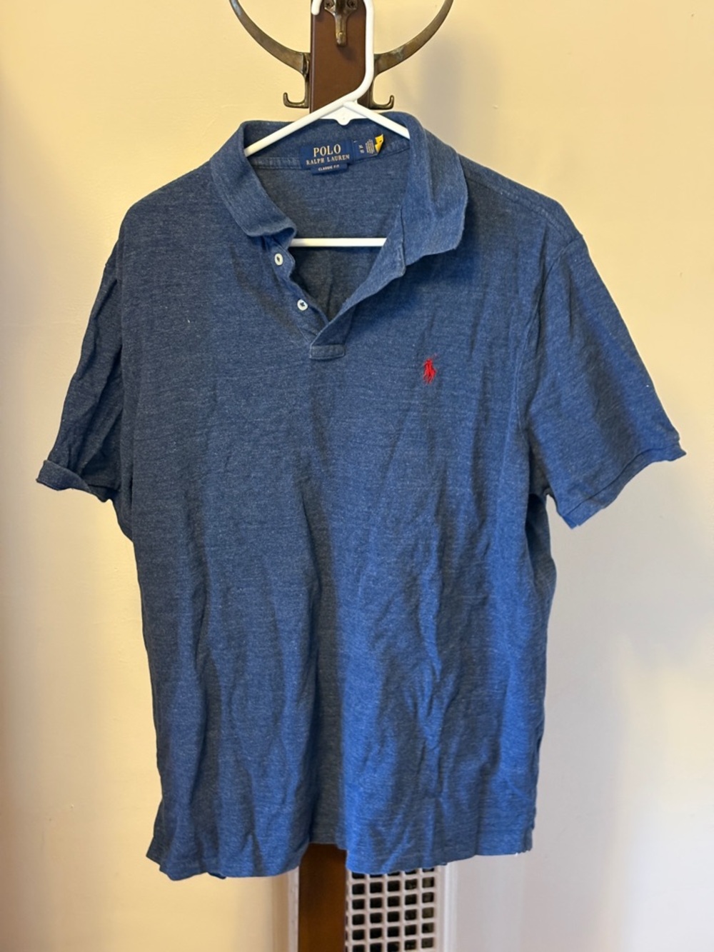 Set of two Polo Ralph Lauren short sleeve collared polo shirts, both XL